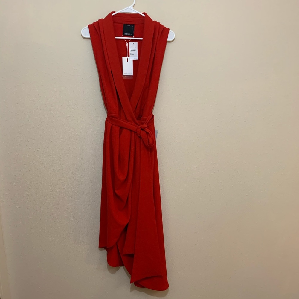 C/MEO Collective Asymmetrical Wrap Dress